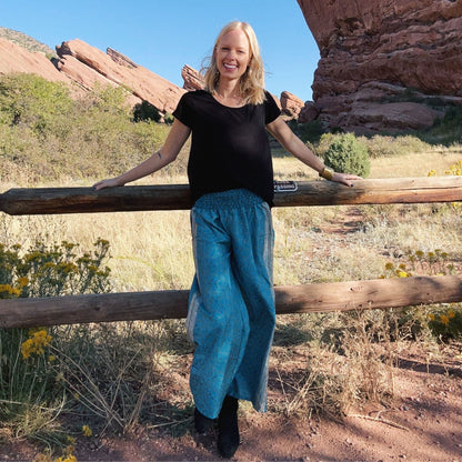 Free Spirit Wide-Leg Palazzo Pants with Pockets | Upcycled Boho – Clothing and Accessories