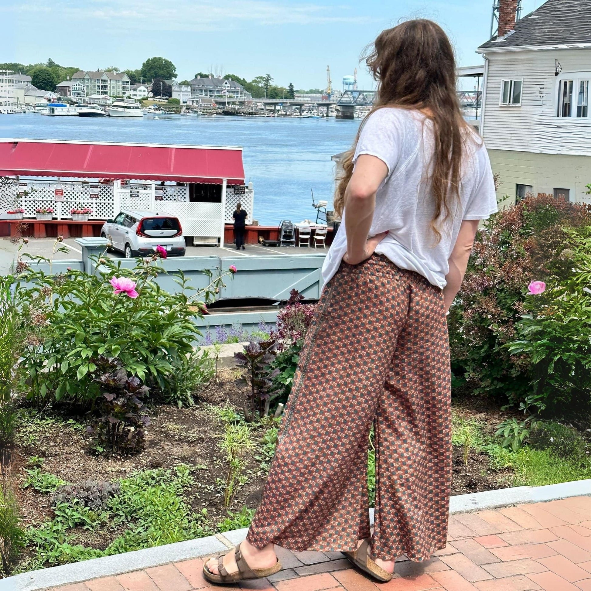 Free Spirit Wide-Leg Palazzo Pants with Pockets | Upcycled Boho – Clothing and Accessories