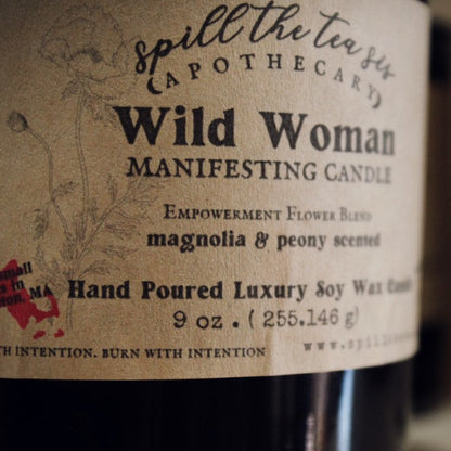 Wild Woman Divine Feminine Goddess Candle | Empowerment Manifestation Soy Wax Candle