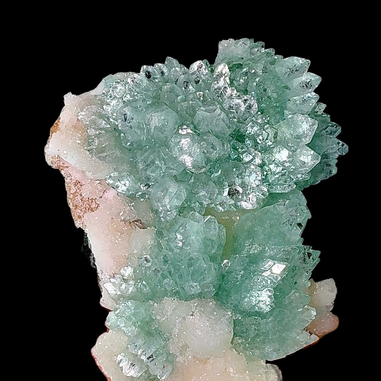 Gemmy Green Apophyllite with Stilbite | High Quality Mineral | Indian Mineral | Superb Minerals | Collectors Piece | Minerals | Specimen – Apophyllite & Stilbite