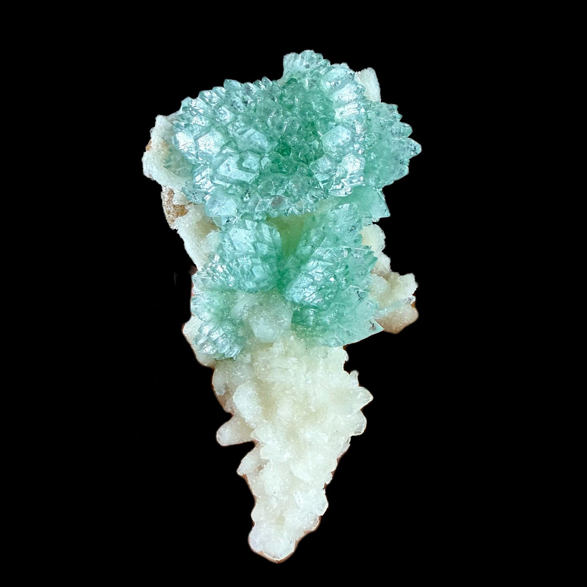 Gemmy Green Apophyllite with Stilbite | High Quality Mineral | Indian Mineral | Superb Minerals | Collectors Piece | Minerals | Specimen – Apophyllite & Stilbite