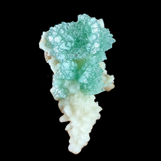 Gemmy Green Apophyllite with Stilbite | High Quality Mineral | Indian Mineral | Superb Minerals | Collectors Piece | Minerals | Specimen – Apophyllite & Stilbite