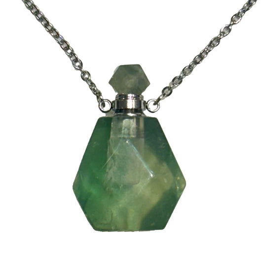 Gemstone Poison Bottle Necklace – Fluorite Chains and Necklaces