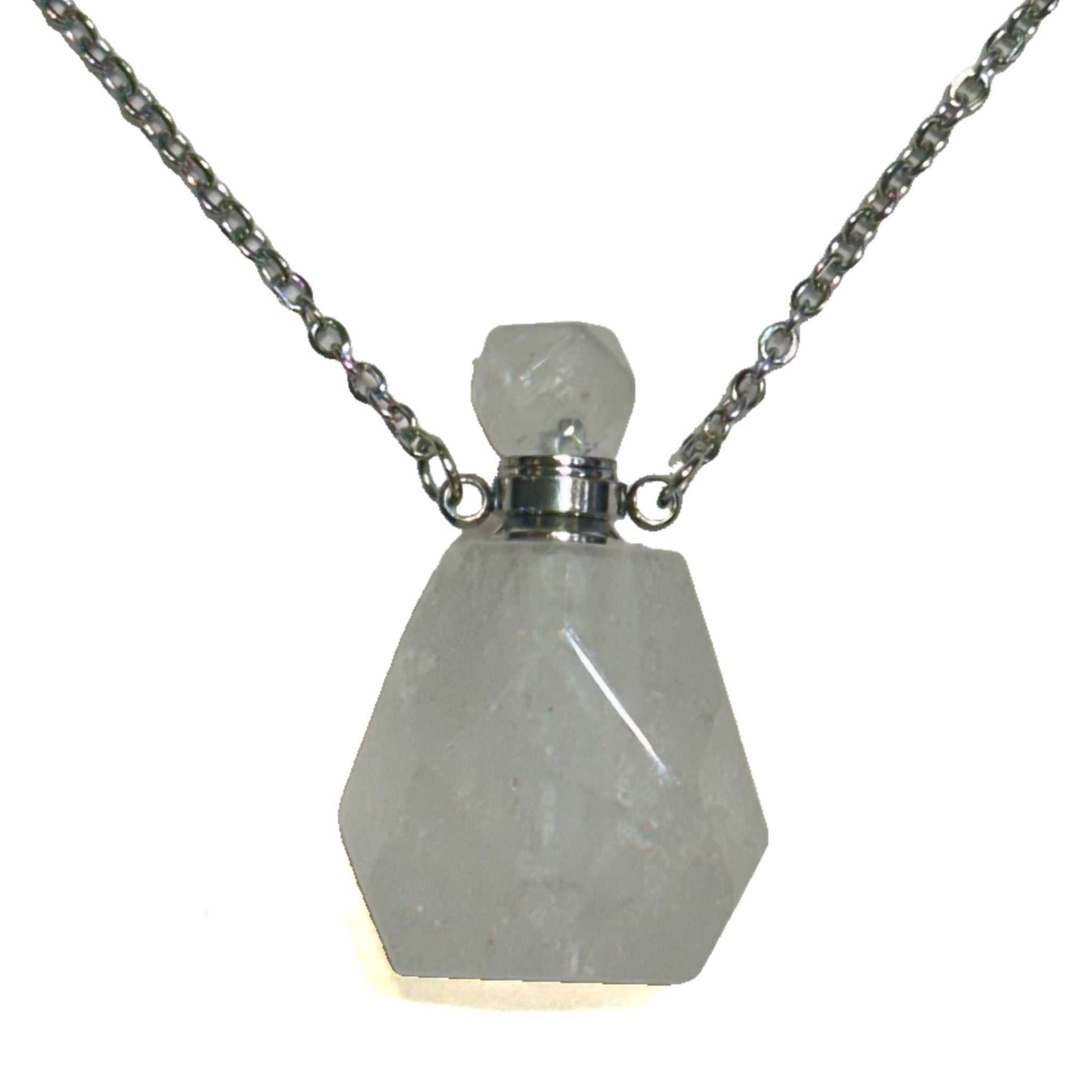 Gemstone Poison Bottle Necklace – Clear Quartz Chains and Necklaces