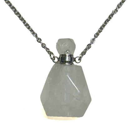 Gemstone Poison Bottle Necklace – Clear Quartz Chains and Necklaces