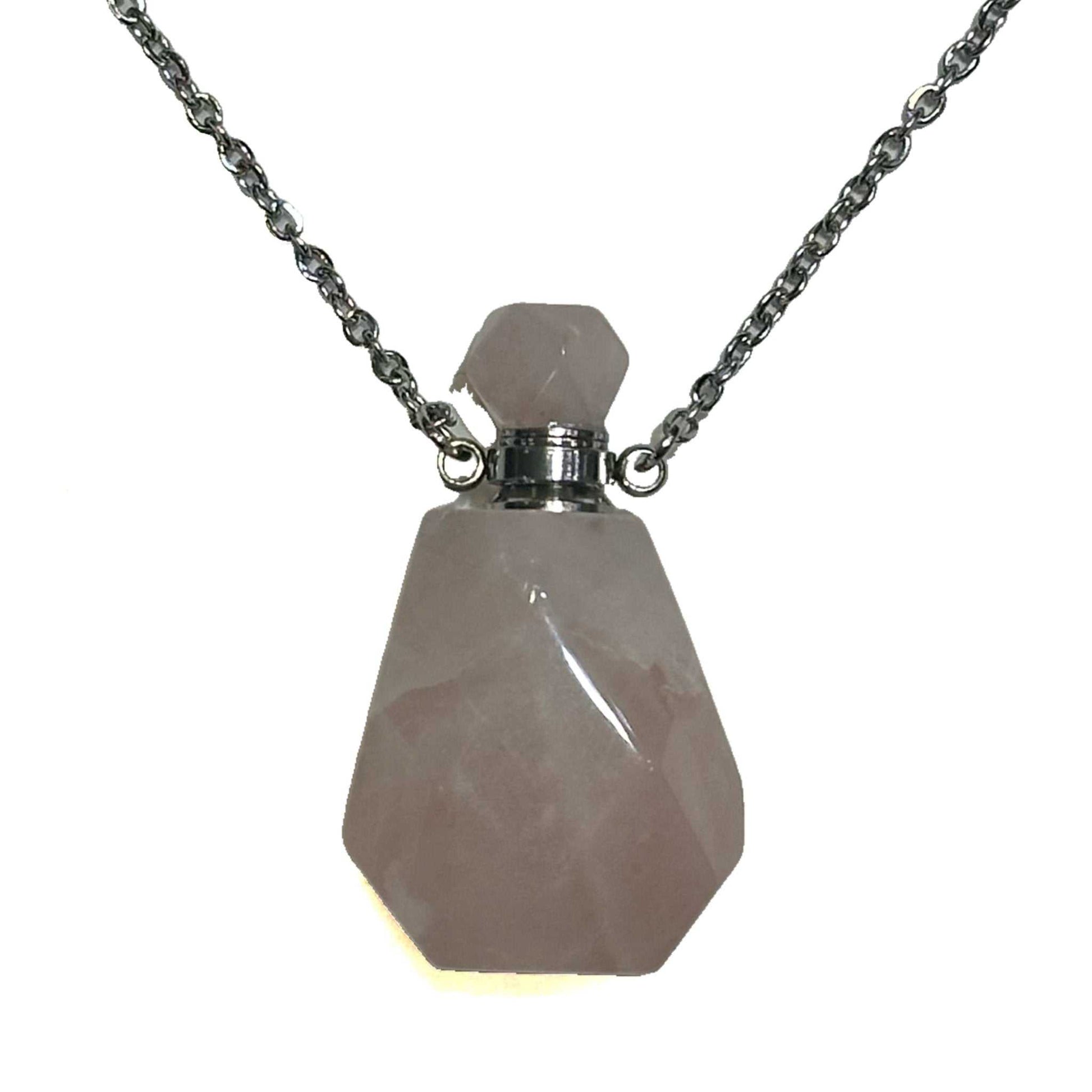 Gemstone Poison Bottle Necklace – Rose Quartz Chains and Necklaces