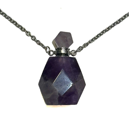 Gemstone Poison Bottle Necklace – Amethyst Chains and Necklaces