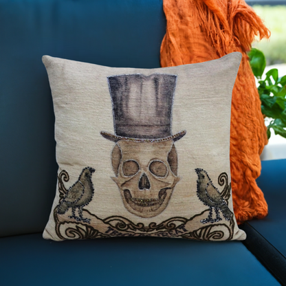 20" x 20" Halloween Embroidred Throw Pillow