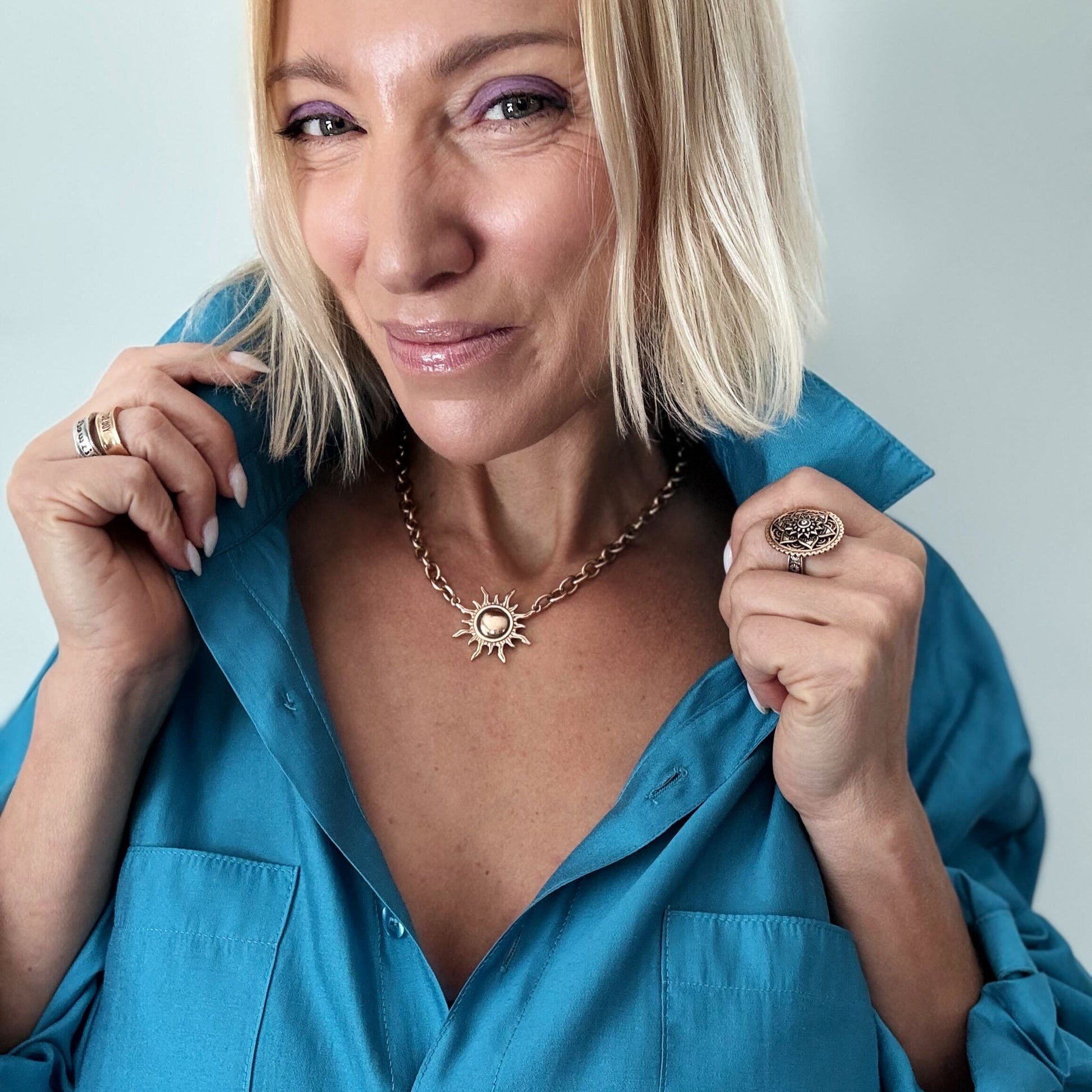 Grateful Sun Choker Necklace – midi choker