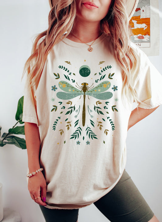 Dragonfly And Ferns - Comfort Colors Tshirt