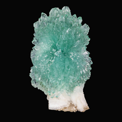 Green Apophyllite Bow with Stilbite Natural Mineral Specimen – Apophyllite