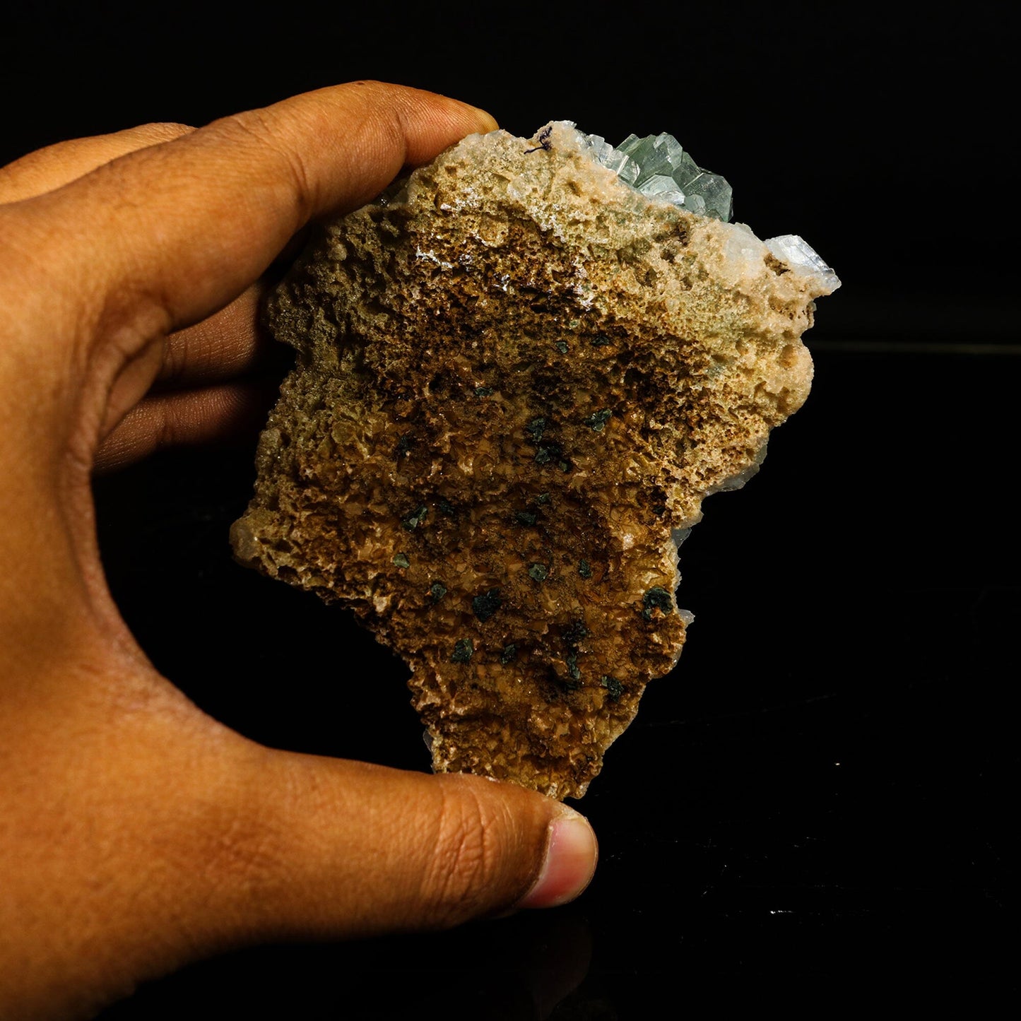 Green Apophyllite Disco Ball | 160g India Specimen – Apohyllite