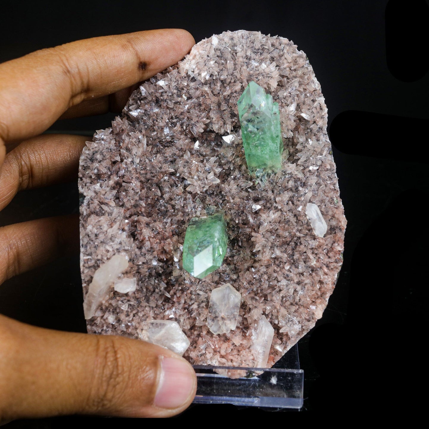 Green Apophyllite sharp terminated Natural Mineral Specimen – Apohyllite