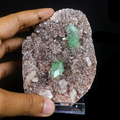 Green Apophyllite sharp terminated Natural Mineral Specimen – Apohyllite