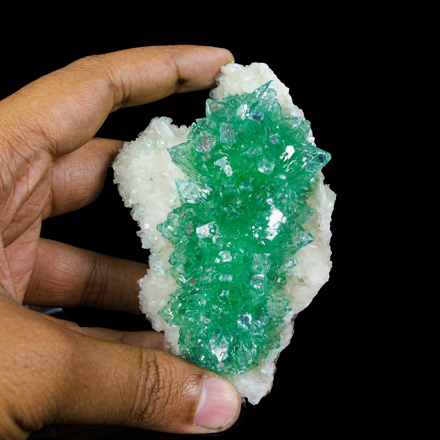 Green Apophyllite sharp terminated Natural Mineral Specimen USA – Apohyllite