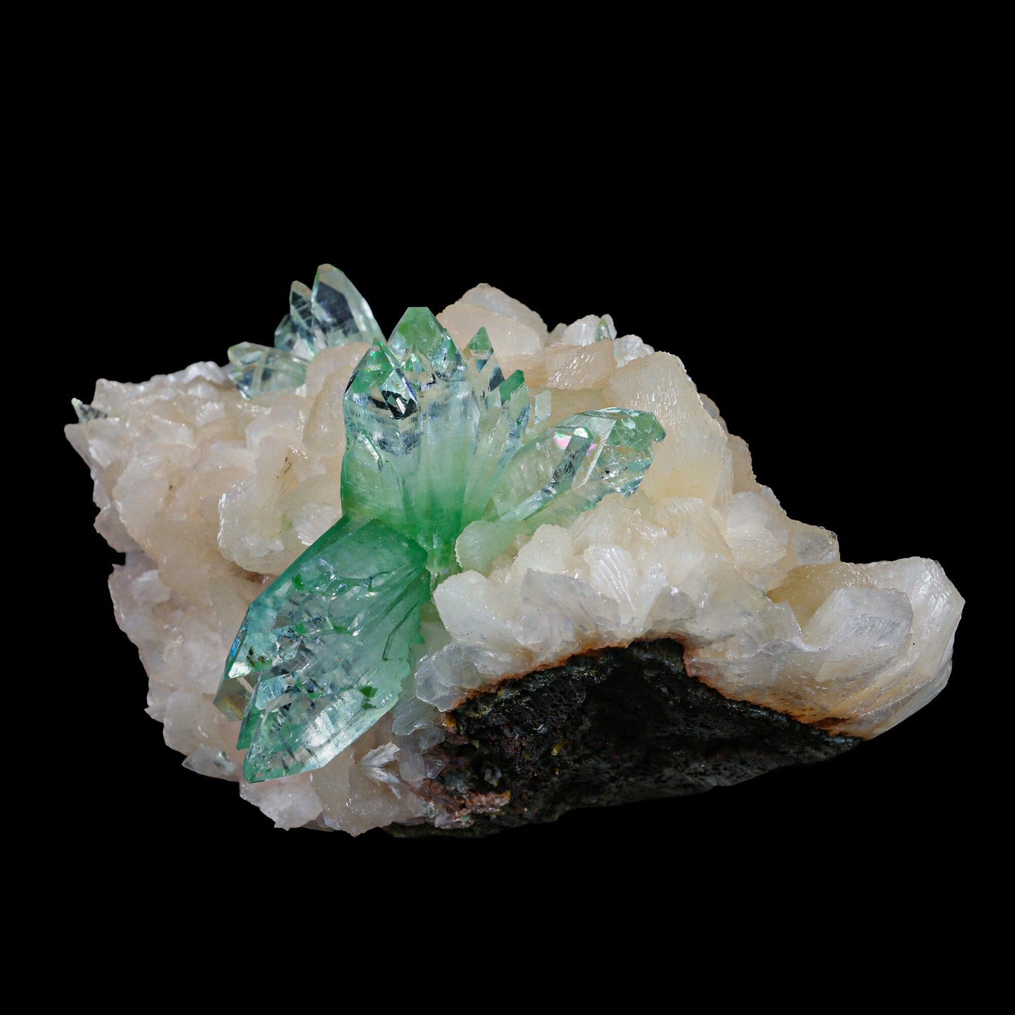 Green Apophyllite sharp terminated Natural Mineral Specimen USA