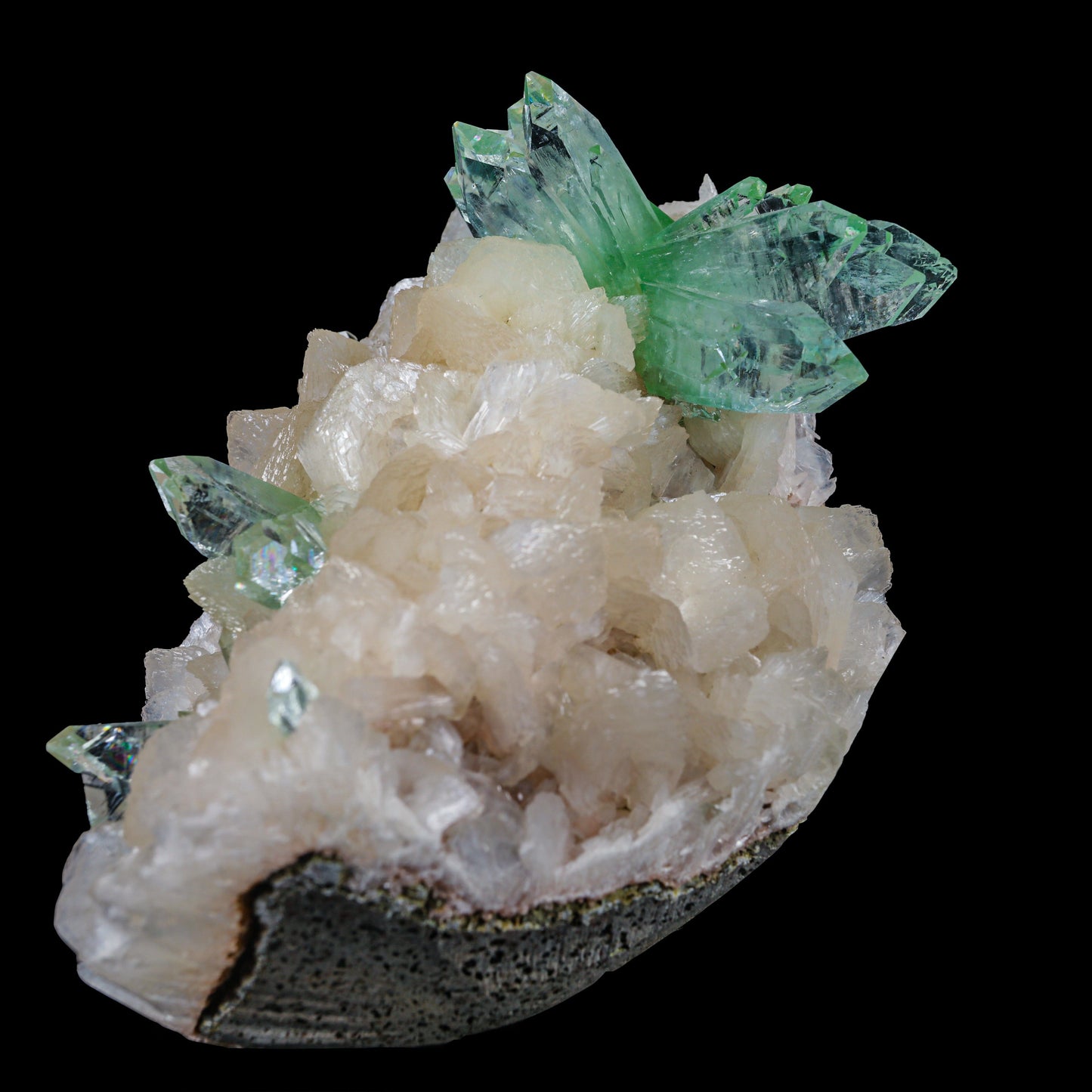 Green Apophyllite sharp terminated Natural Mineral Specimen USA