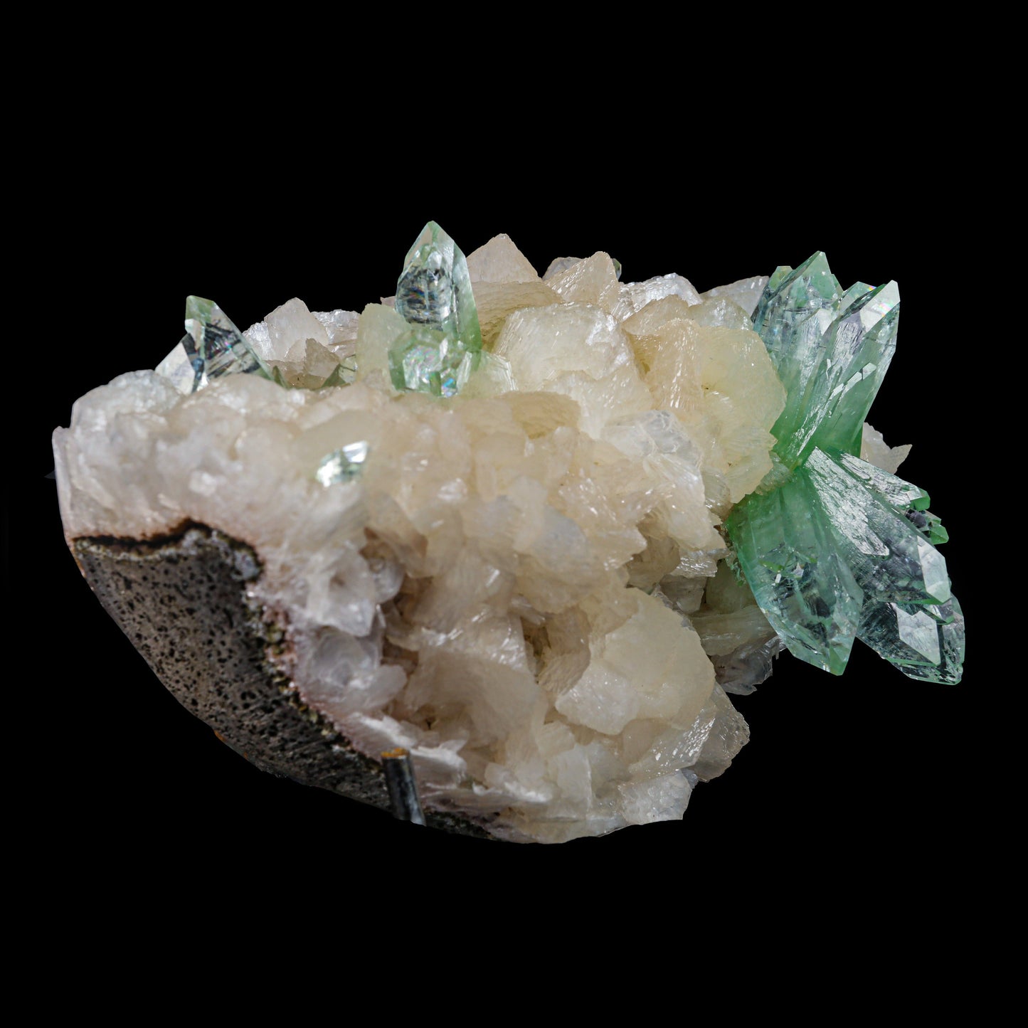 Green Apophyllite sharp terminated Natural Mineral Specimen USA