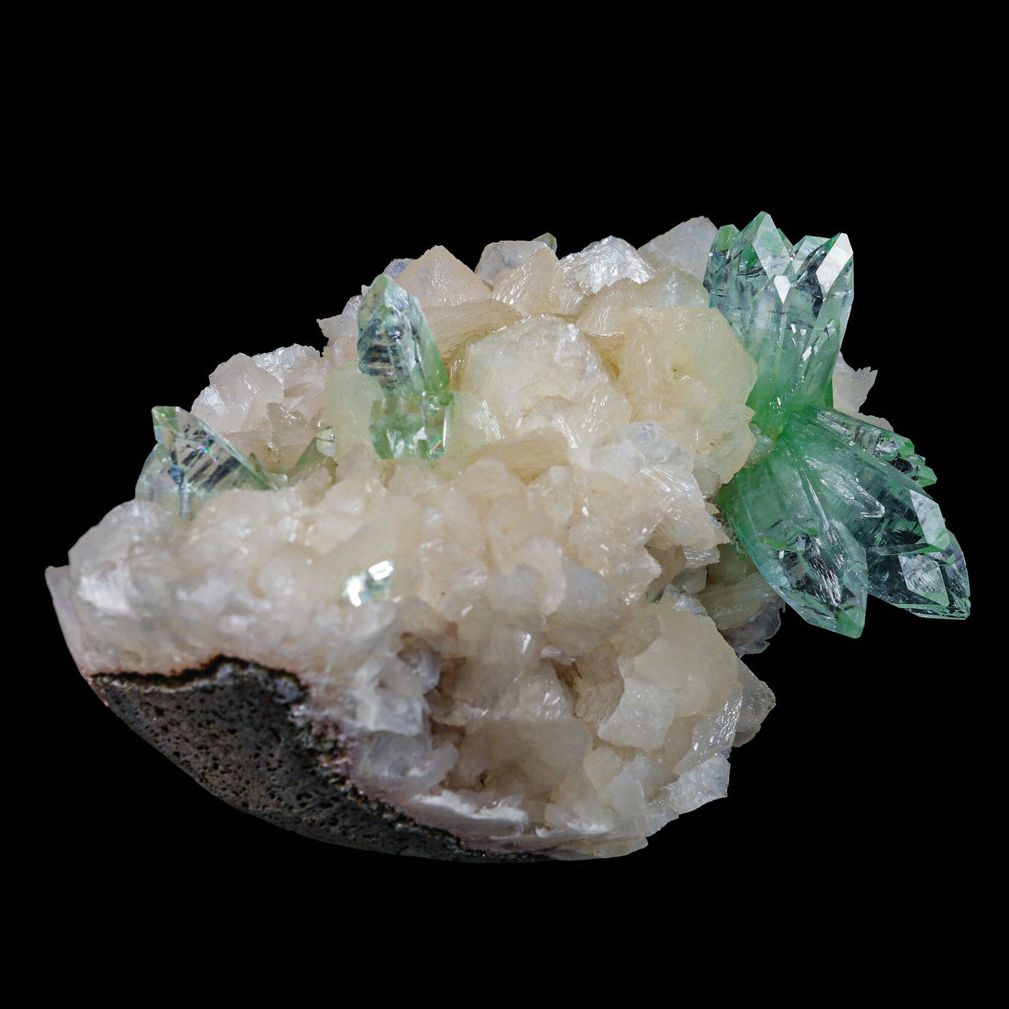 Green Apophyllite sharp terminated Natural Mineral Specimen USA