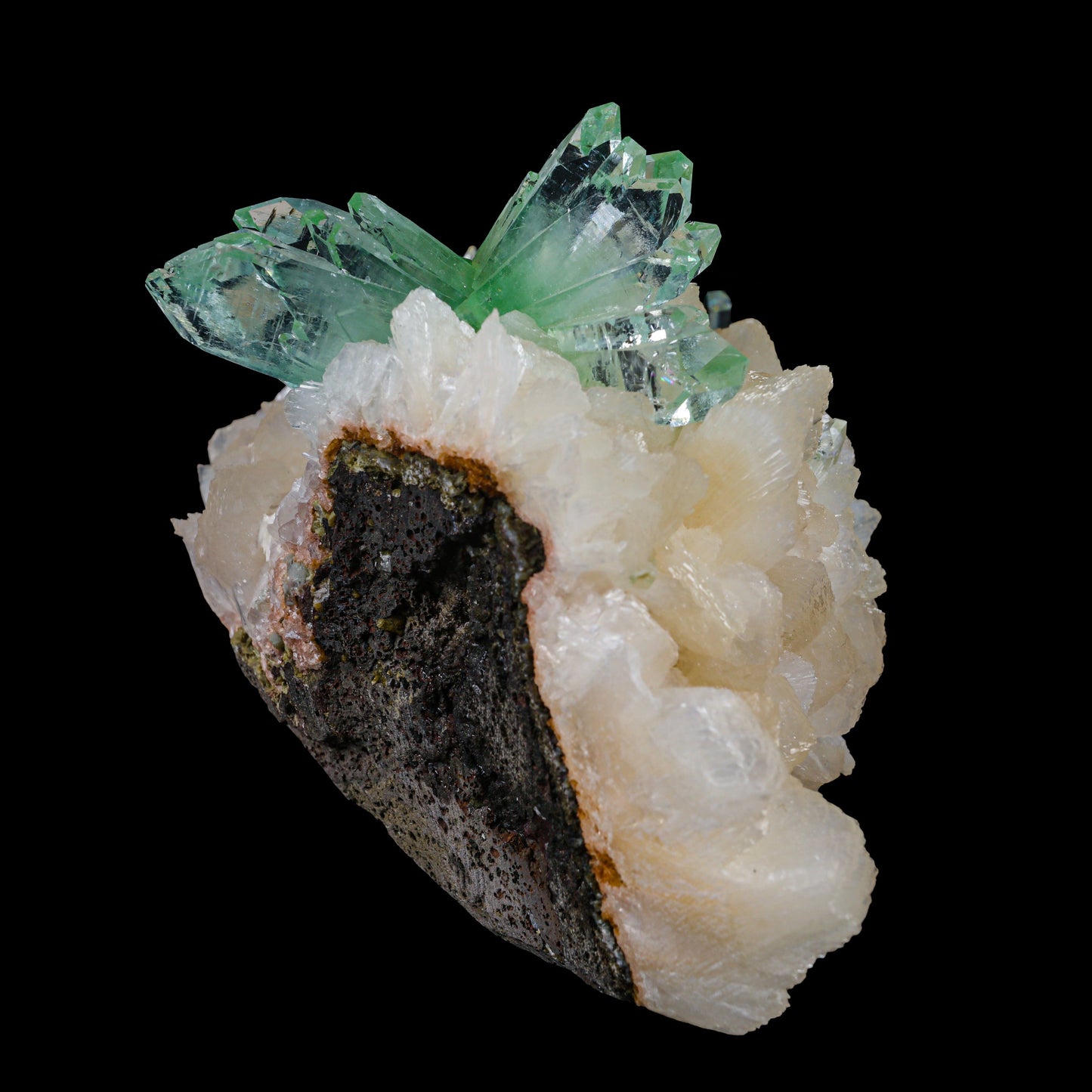 Green Apophyllite sharp terminated Natural Mineral Specimen USA