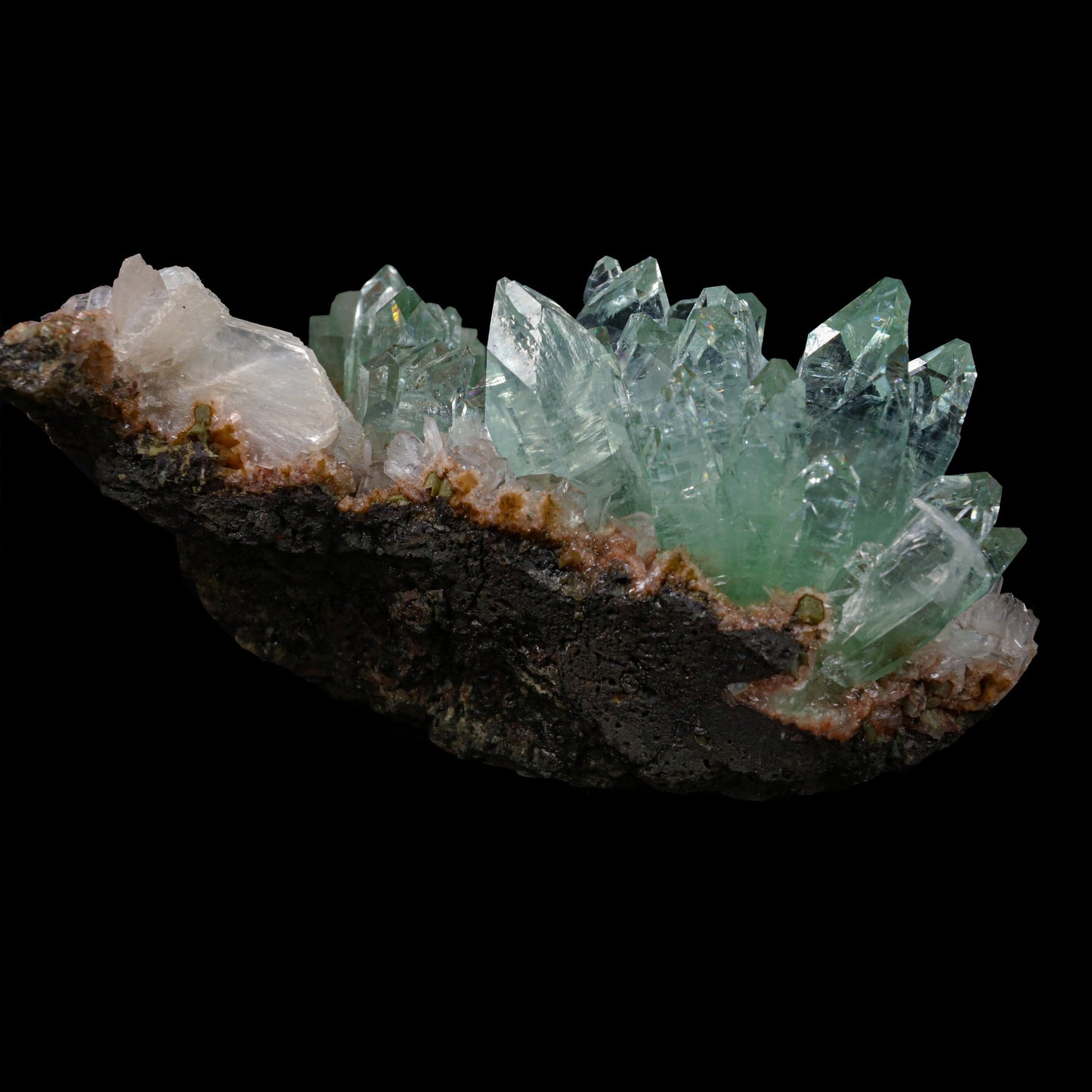 Green Apophyllite sharp terminated Natural Mineral Specimen USA