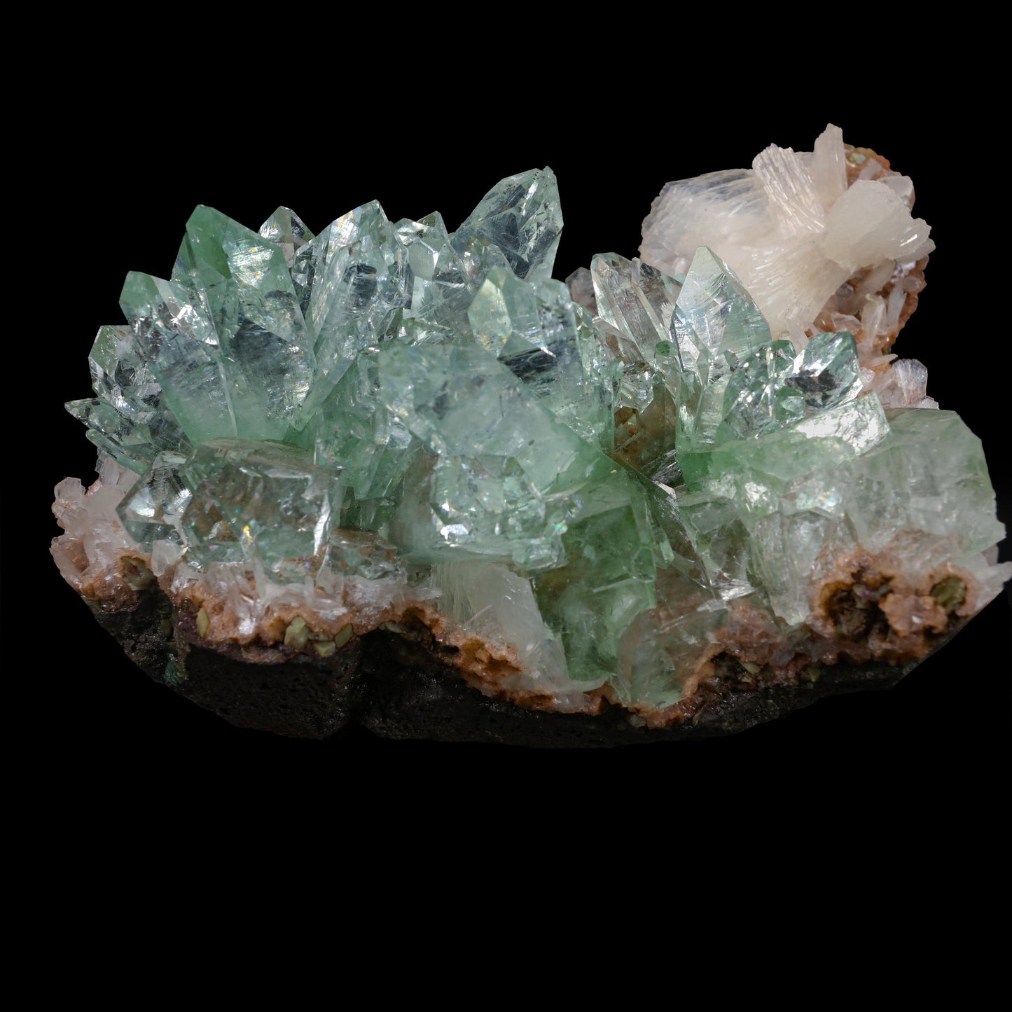 Green Apophyllite sharp terminated Natural Mineral Specimen USA