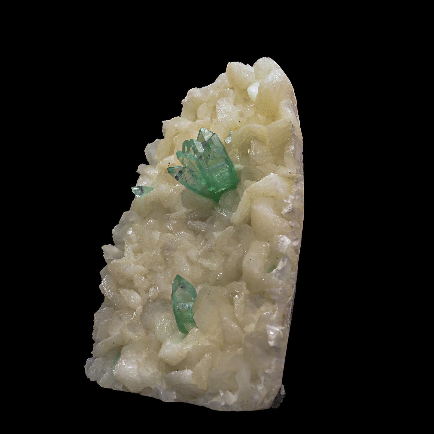 Green Apophyllite with Stilbite Natural Mineral Specimen