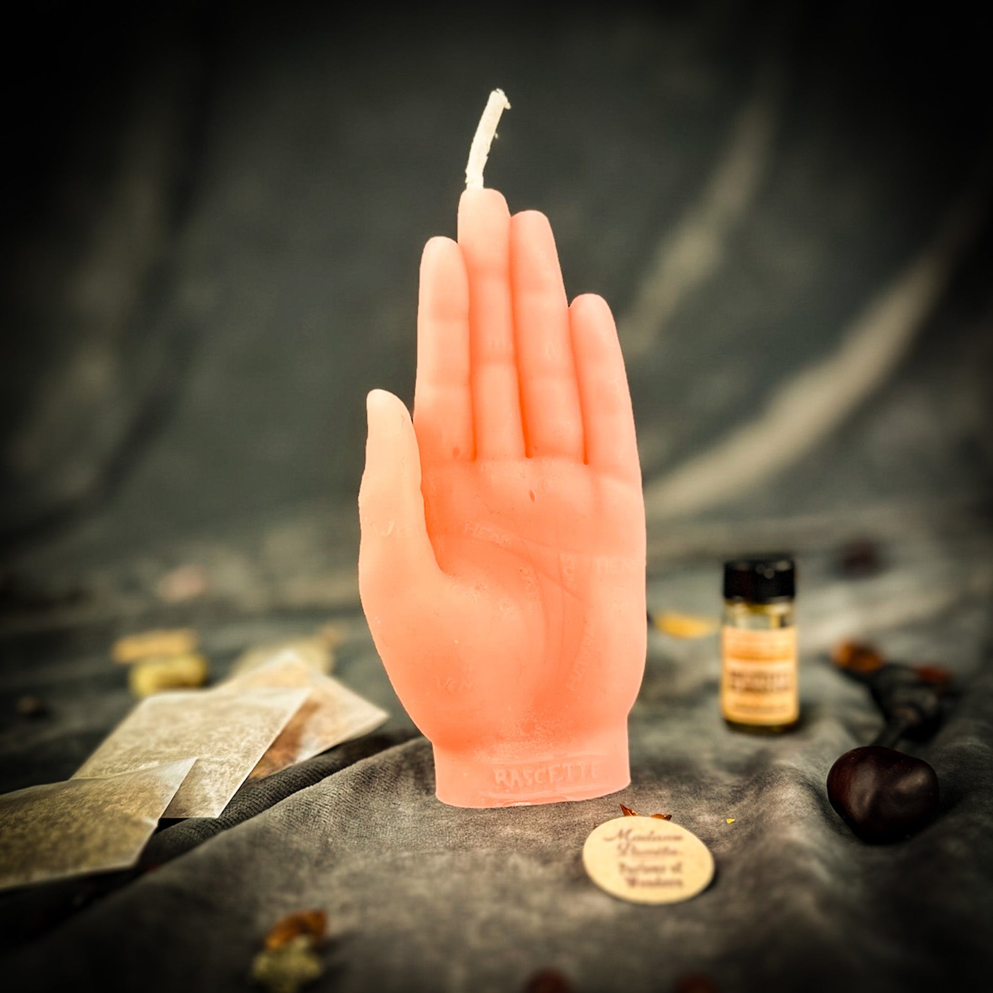 Hand of Fate Spell Candle Kit - Beeswax Ritual – Pink (Family) Candle Spell Kit