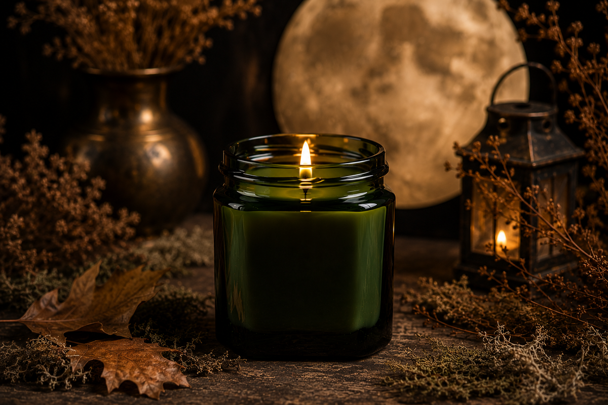 HARVEST MOON ---  8.5 oz Soy Jar Candle | Fall/Autumn | Moon Water Apothecary (Copy)
