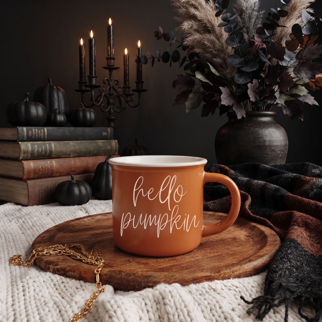 Hello Pumpkin Fall Coffee Mug – Pumpkin Spice Latte Cup Gift for Her