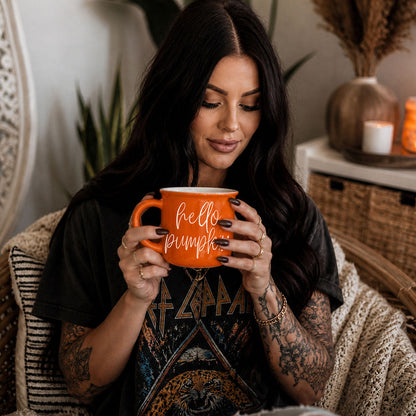 Hello Pumpkin Fall Coffee Mug – Pumpkin Spice Latte Cup Gift for Her