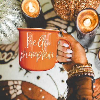Hello Pumpkin Fall Coffee Mug – Pumpkin Spice Latte Cup Gift for Her