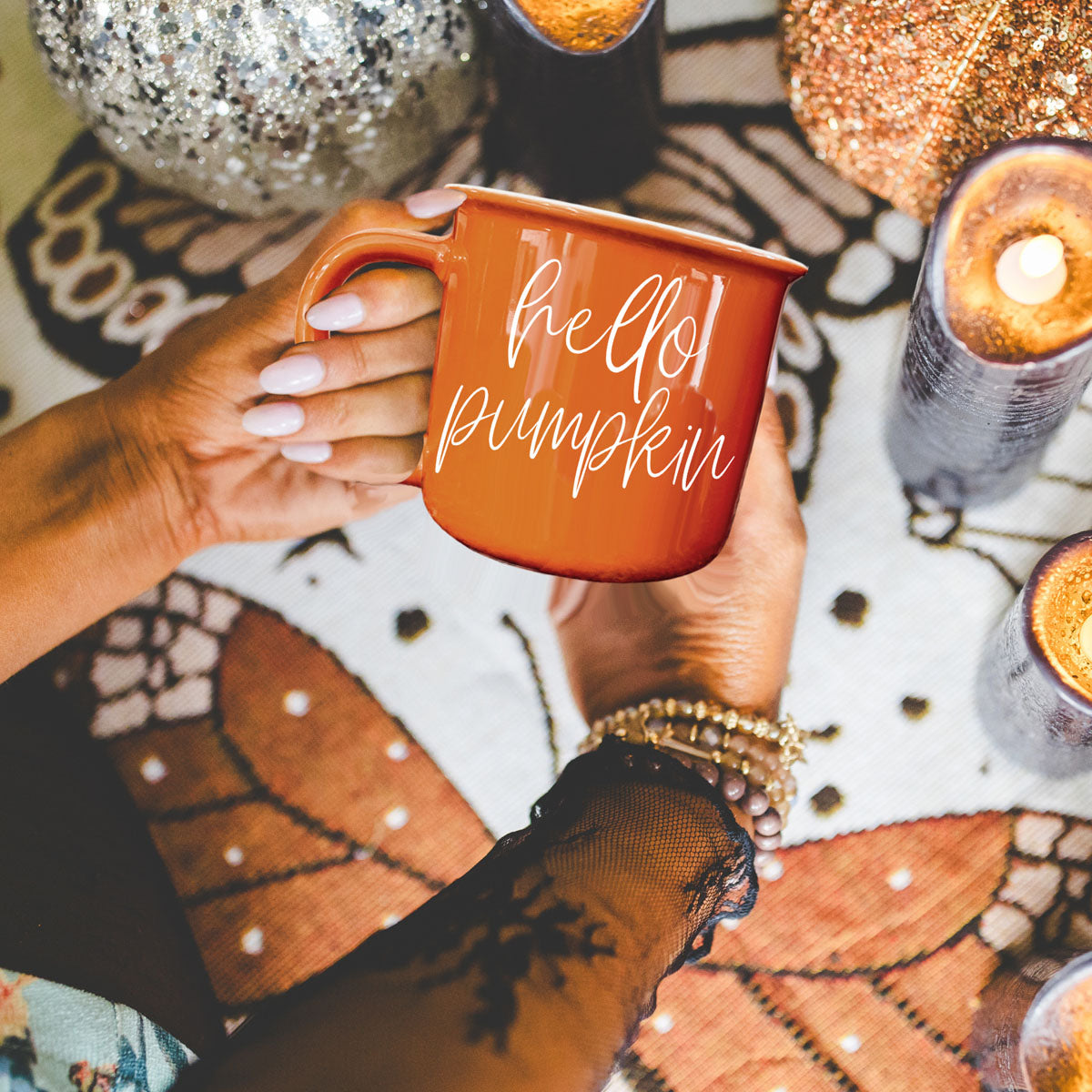Hello Pumpkin Fall Coffee Mug – Pumpkin Spice Latte Cup Gift for Her