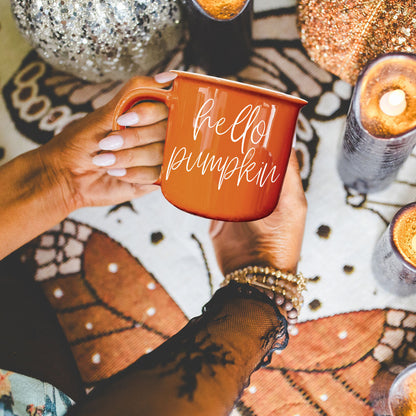 Hello Pumpkin Fall Coffee Mug – Pumpkin Spice Latte Cup Gift for Her