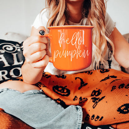 Hello Pumpkin Fall Coffee Mug – Pumpkin Spice Latte Cup Gift for Her