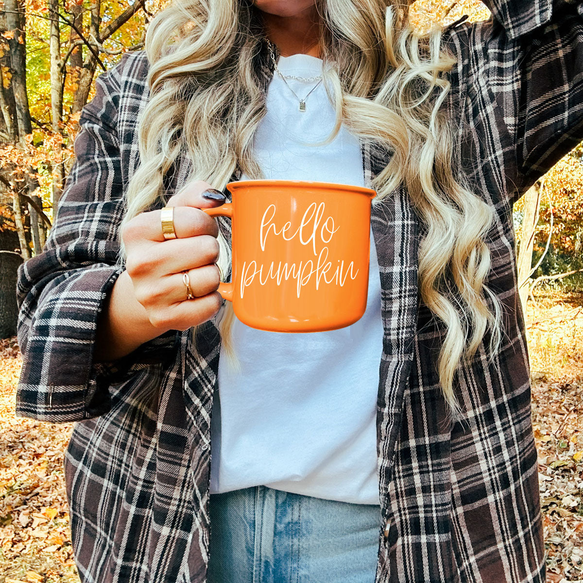 Hello Pumpkin Fall Coffee Mug – Pumpkin Spice Latte Cup Gift for Her