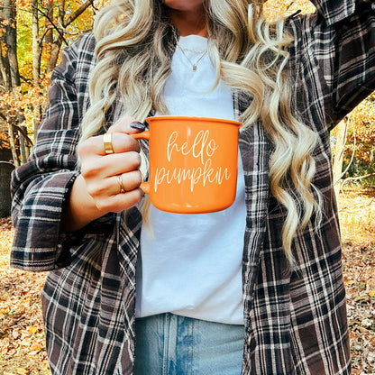 Hello Pumpkin Fall Coffee Mug – Pumpkin Spice Latte Cup Gift for Her