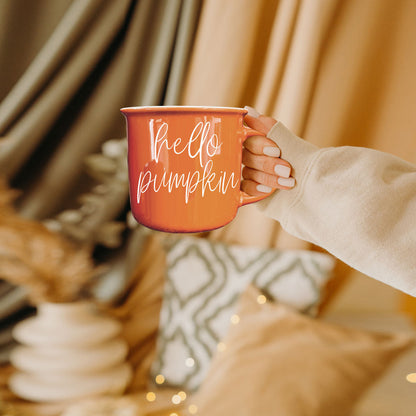 Hello Pumpkin Fall Coffee Mug – Pumpkin Spice Latte Cup Gift for Her