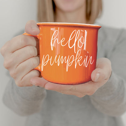 Hello Pumpkin Fall Coffee Mug – Pumpkin Spice Latte Cup Gift for Her