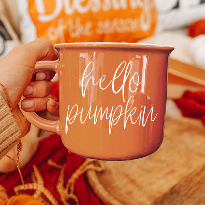 Hello Pumpkin Fall Coffee Mug – Pumpkin Spice Latte Cup Gift for Her