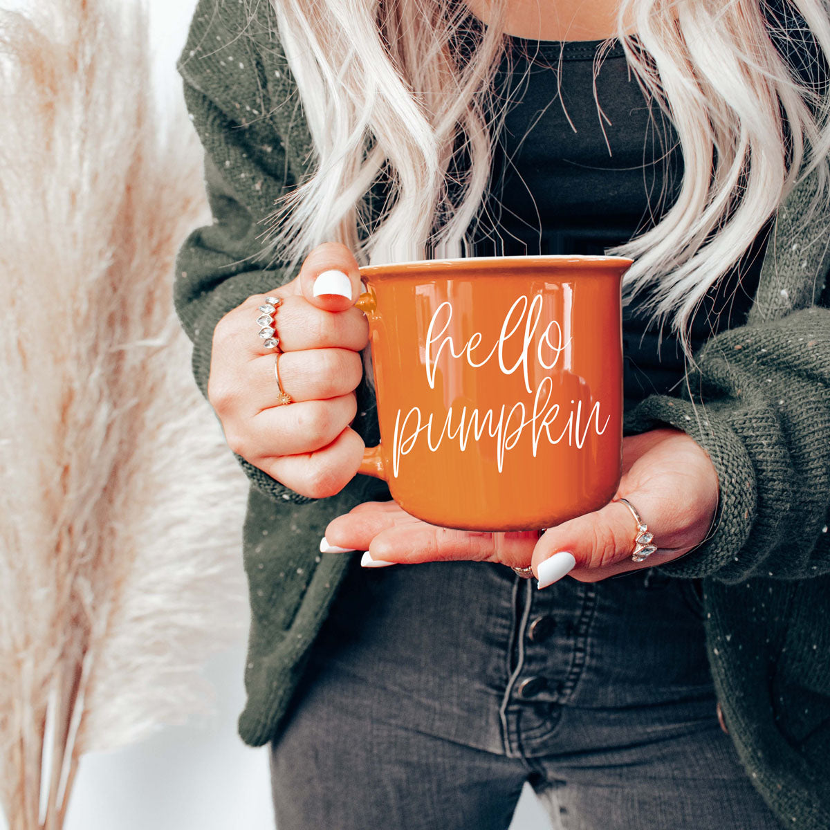 Hello Pumpkin Fall Coffee Mug – Pumpkin Spice Latte Cup Gift for Her