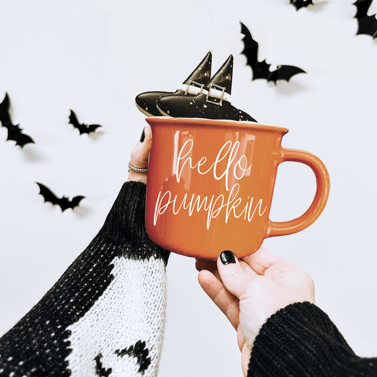Hello Pumpkin Fall Coffee Mug – Pumpkin Spice Latte Cup Gift for Her
