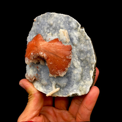 Heulandite Bow on Chalcedony Matrix Natural Mineral Specimen – Heulandite