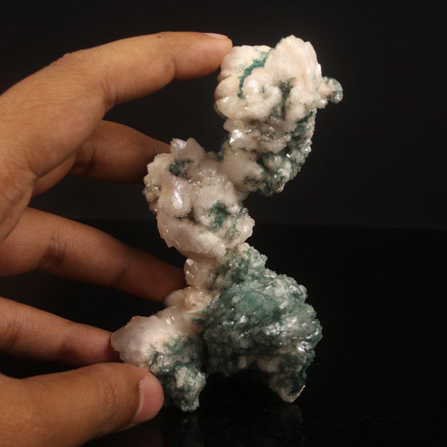 Heulandite Bow with Stilbite Natural Mineral Specimen # B 6989 – Heulandite