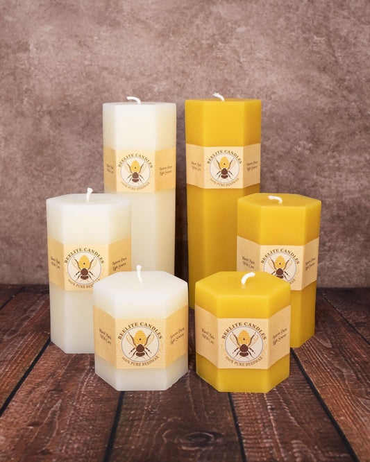 Hexagon Pillar Candles – Geometric
