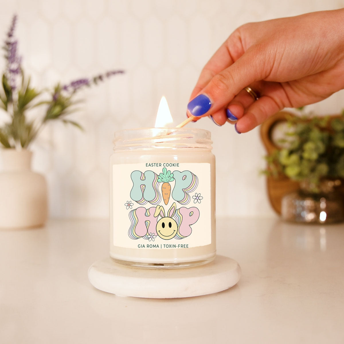Easter Cookie Retro – Candle