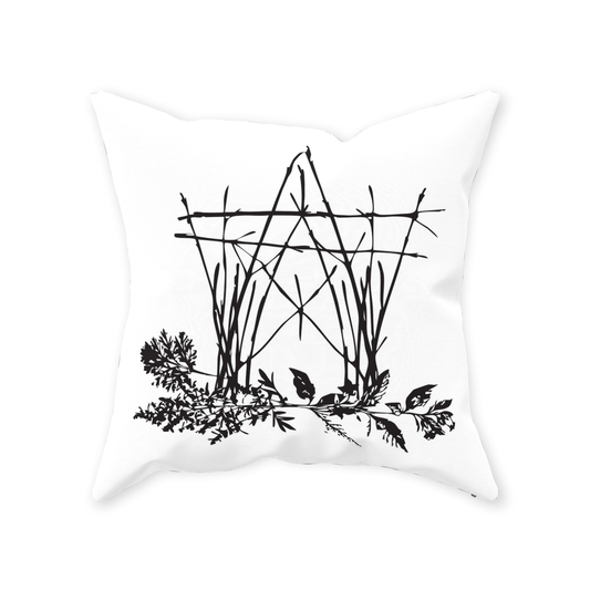 The House of Twigs - White Throw Pillows – With Zipper Pillow