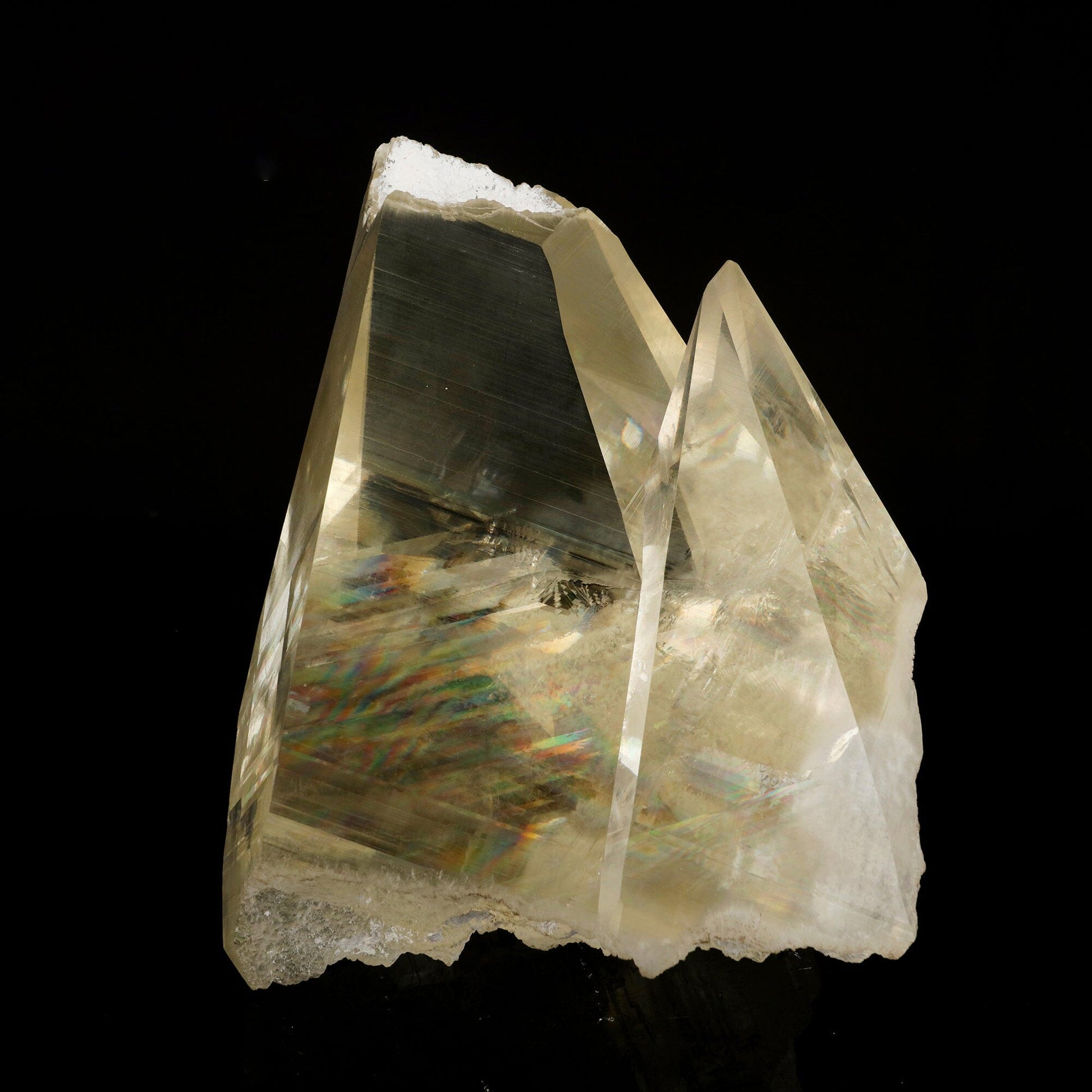 Pyramid Calcite Crystal 8" Champagne - Nashik India – Calcite
