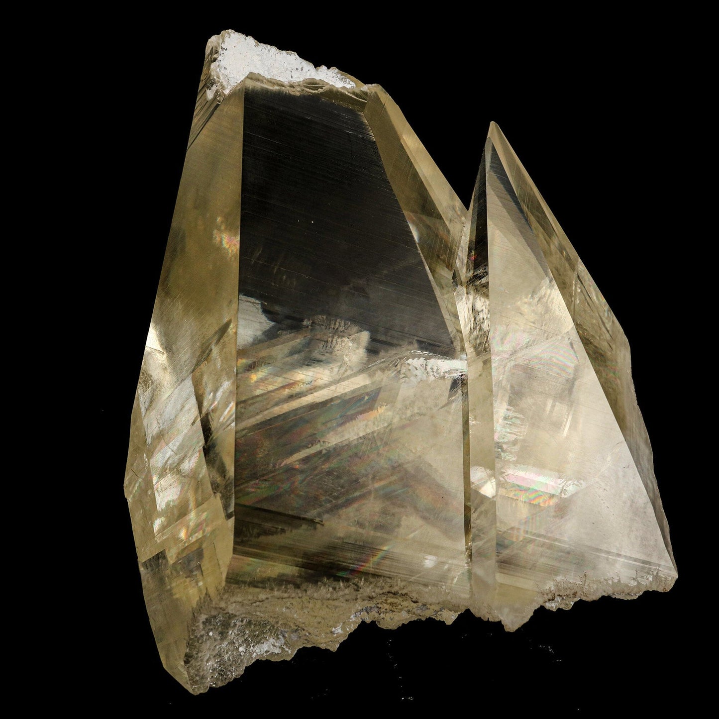 Pyramid Calcite Crystal 8" Champagne - Nashik India – Calcite