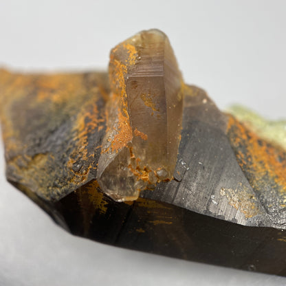 19.98 g. Hyalite Opal on Smoky Quartz – Smoky Quartz